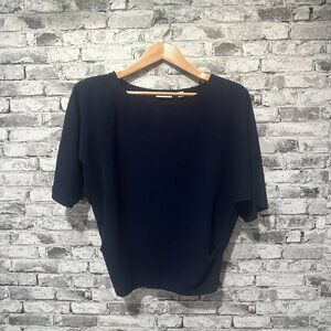 EUC New York & Company Blue Blouse Women's Size S